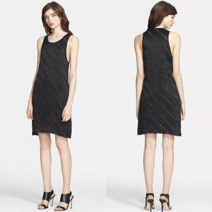 L'AGENCE Chiffon Ribbon Sleeveless Dress Silk Blend Little Black Dress 2